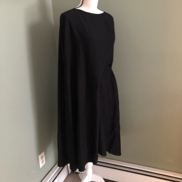 NWT Federica Tosi Black Draped Dress, Asymmetrical Multi wear - Picture 2 of 5